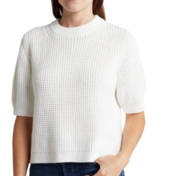 French connections size XS chunky knit short sleeve sweater top. - Picture 1 of 3